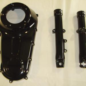 motorcycle parts in gloss black